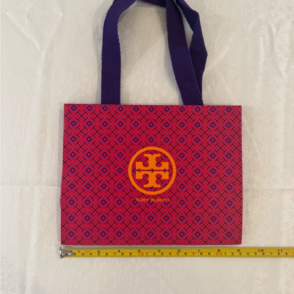 Tory Burch Pink and Purple Patterned Shopping Tote